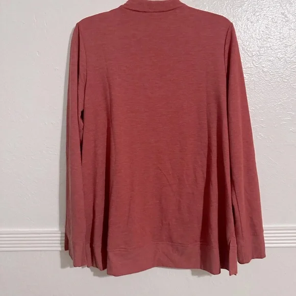 LOGO Lounge by Lori Goldstein‎ Zip Front Hi-Low Jacket Light Copper Size Medium - Picture 4 of 9